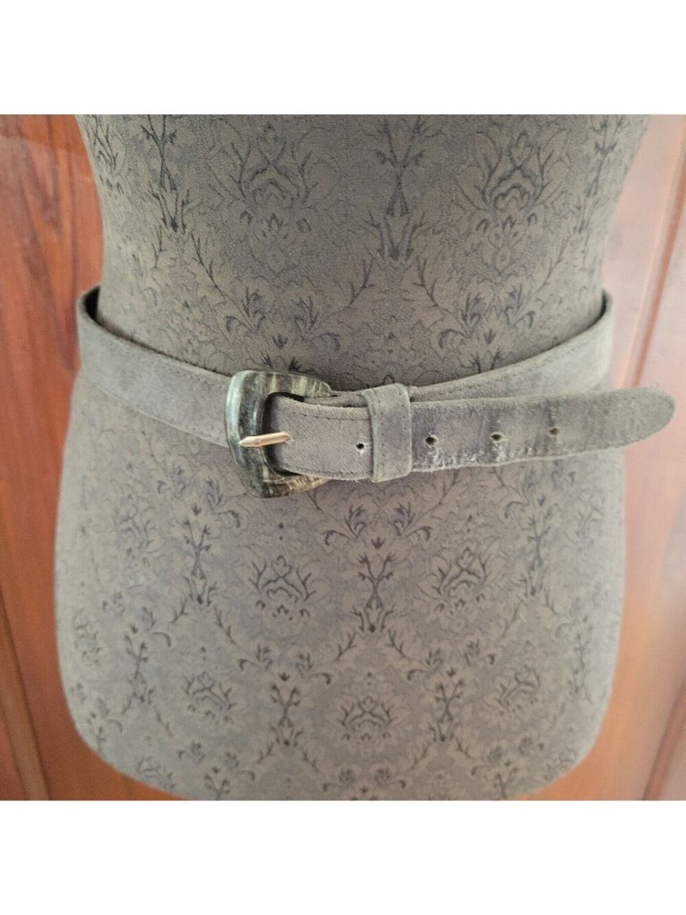 JAEGER Women's Leather Belt Gray Made in England Size 30"